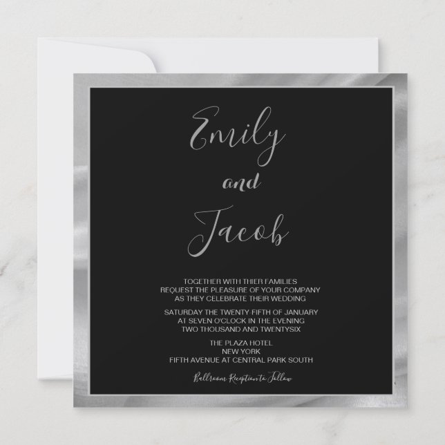 Black Tie Diamond: A True Love Story Never Ends  Invitation (Back)
