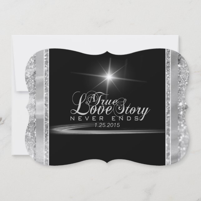 Black Tie Diamond Invitation (Front)