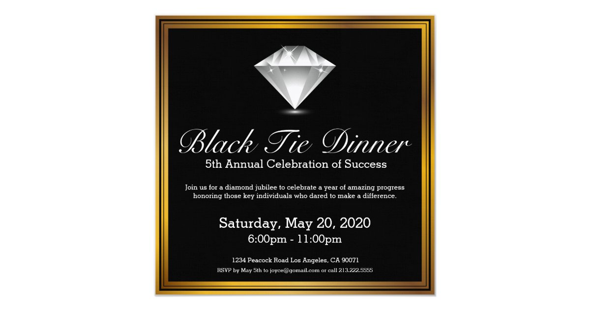 Black Tie Dinner Invitation 9