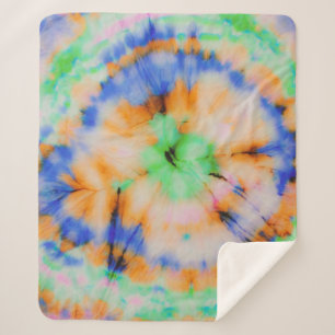 Black Tie Dye, Grungy Vintage. Sherpa Blanket
