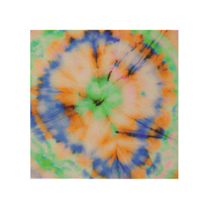Black Tie Dye, Grungy Vintage. Wood Wall Art