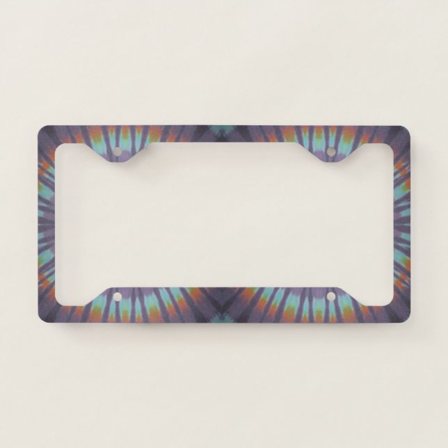 Black Tie Dye License Plate Frame (Front)