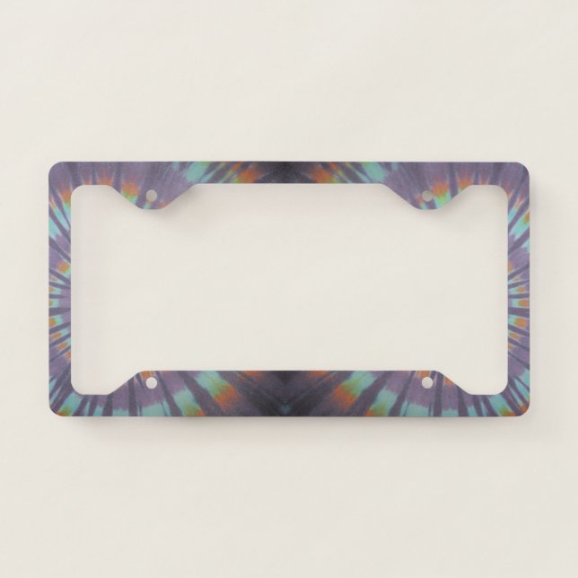 Black Tie Dye License Plate Frame (Front)