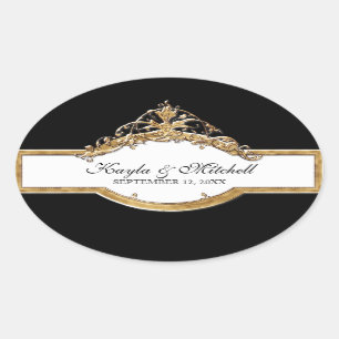 Black Tie Elegance 2, Golden Matching Sticker Seal