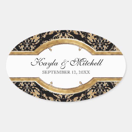 Black Tie Elegance 2 Golden Matching Sticker Seal