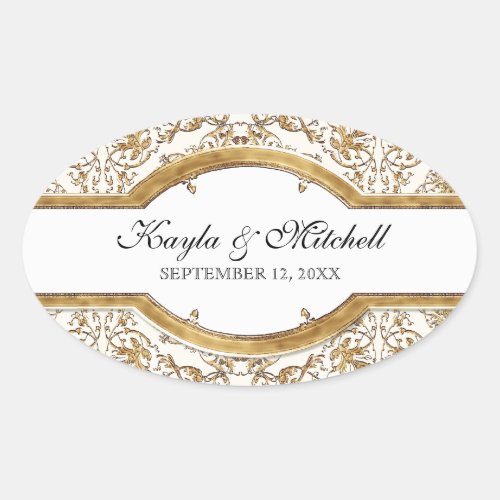 Black Tie Elegance 2 Golden Matching Sticker Seal