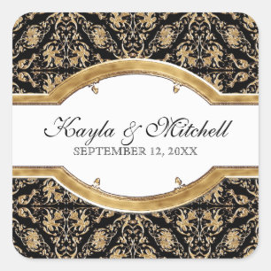 Black Tie Elegance 2, Golden Matching Sticker Seal