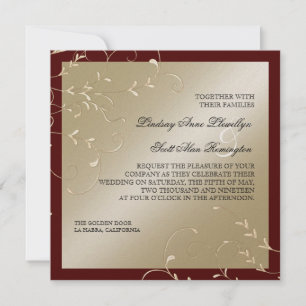 Black Tie Elegance Champagne Wine Wedding Cards
