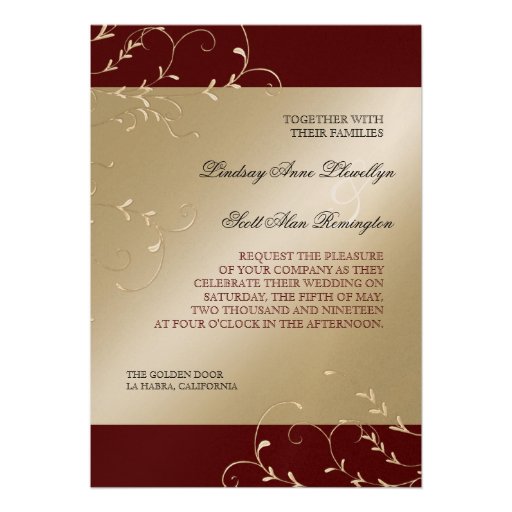 Black And Burgundy Wedding Invitations 10