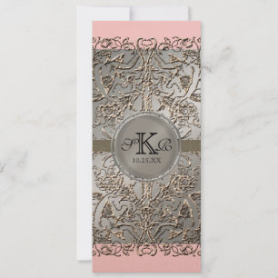 Black Tie Elegance, Silver Wedding Invitations