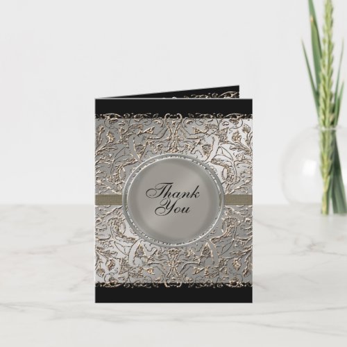 Black Tie Elegance Thank You Notes Cards