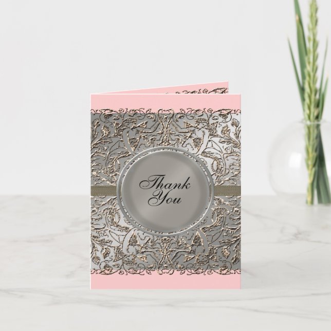 Black Tie Elegance, Thank You Notes Cards (Front)