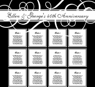 party wedding seating charts zazzle