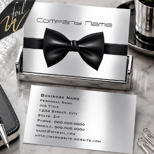 Black Tie Event Metallic FOIL Modern Corporate  Business Cards