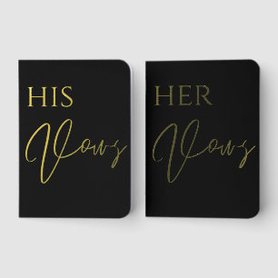 Black Tie Foil Wedding Vow Book Set