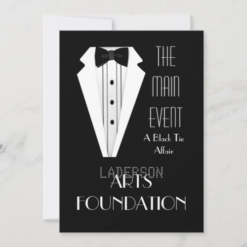 Black Tie Formal Event Card