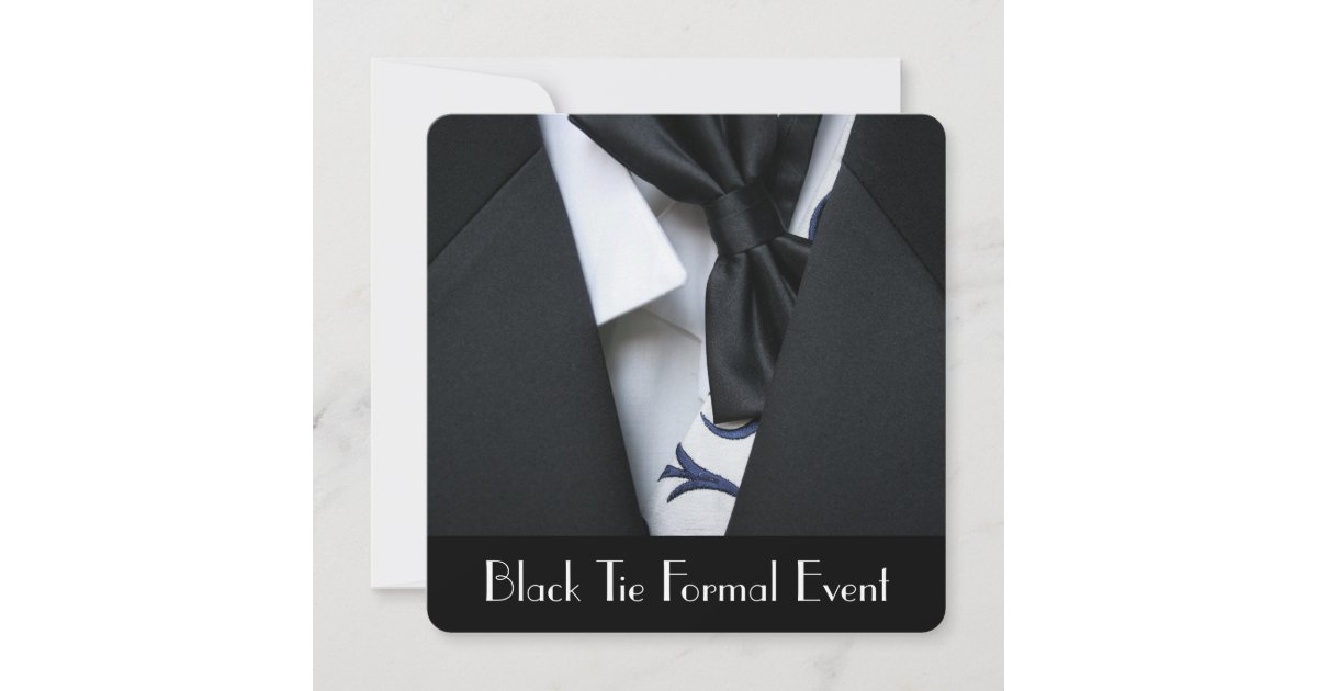 Black Tie Formal Event Party Invitation | Zazzle.com