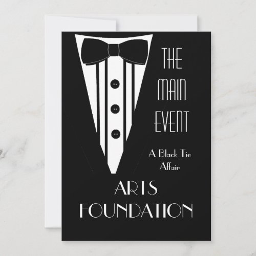 Black Tie Fundraiser Formal Event Invitation
