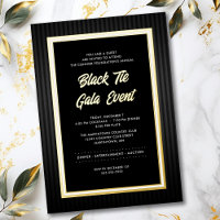 Black Tie Gala Business Professional Dinner Gold