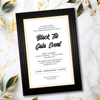Black Tie Gala Business Professional Dinner Invitation by daisylin712 at Zazzle