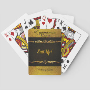 Black Tie Groomsman Bicycle Playing Card Favors