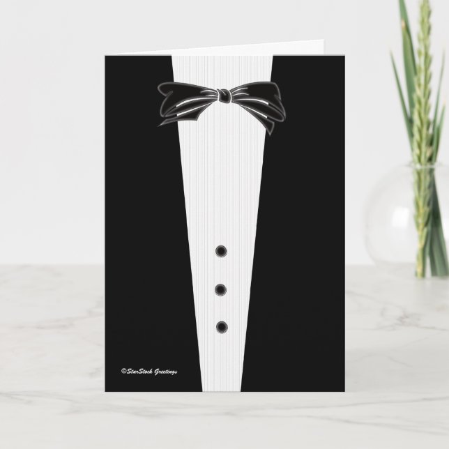 Black Tie Invitation, Best Man Invitation (Front)