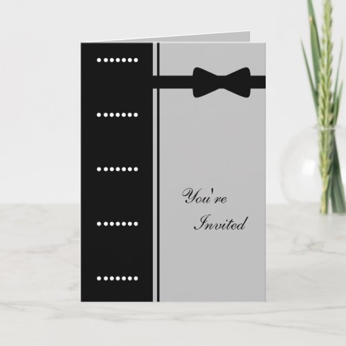 Black Tie Invitation Silver