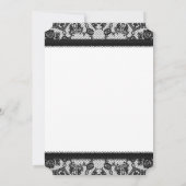 Black Tie Lace and Bow Birthday Party Invitation (Back)