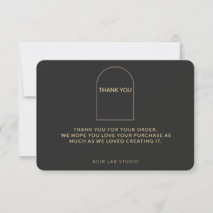 Black Tie Luxury Business Thank You for Your Order Card