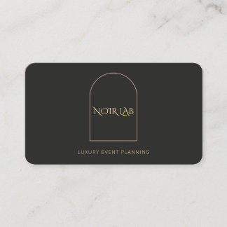 Black Tie Luxury Modern Arch QR Code Business Card