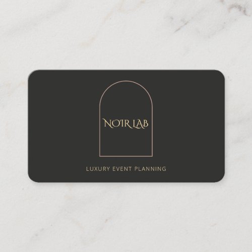 Black Tie Luxury Modern Arch QR Code Business Card