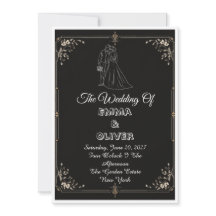 Black Tie Romance Elegant Black Ivory Gold Wedding