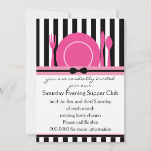 Black Tie Supper Club Invitation
