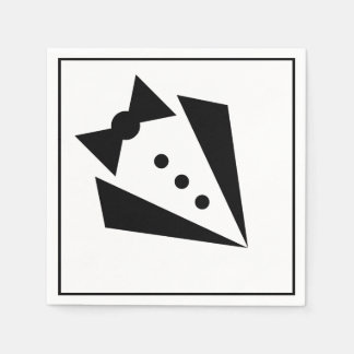 Black Tie - Tuxedo Bacherlor Party Napkins