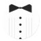 black tie tuxedo bowtie line drawing