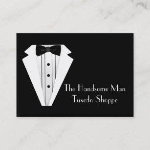 Black Tie Tuxedo Mens Store Business Card