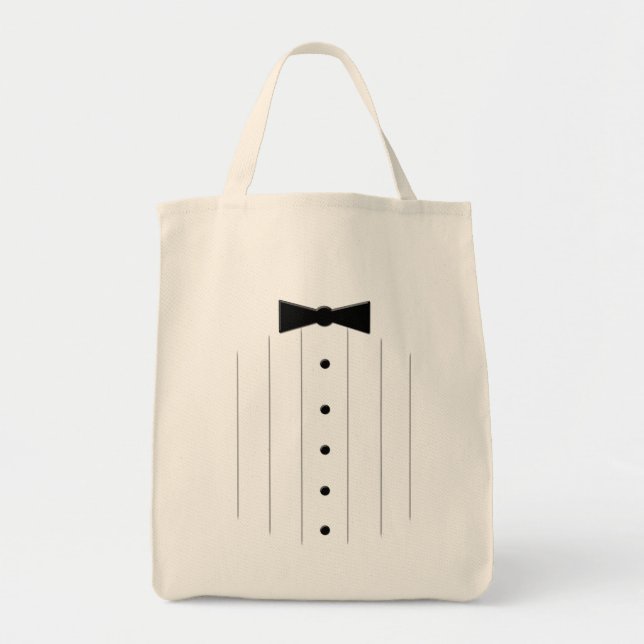 Black Tie Tuxedo Tote Bag (Front)