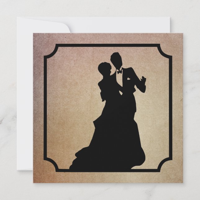 Black Tie Valentine Dance Party Invitation (Front)