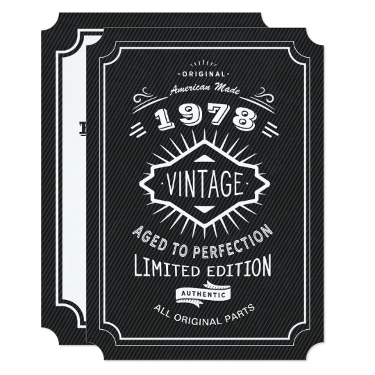 Black Tie Vintage 40th Birthday Party Invitation Zazzle Com