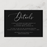 Black Tie Wedding Details | Hotel Accommodation