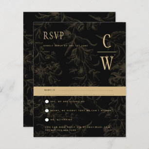 Black Tie Wedding Theme Vintage Gold Damask