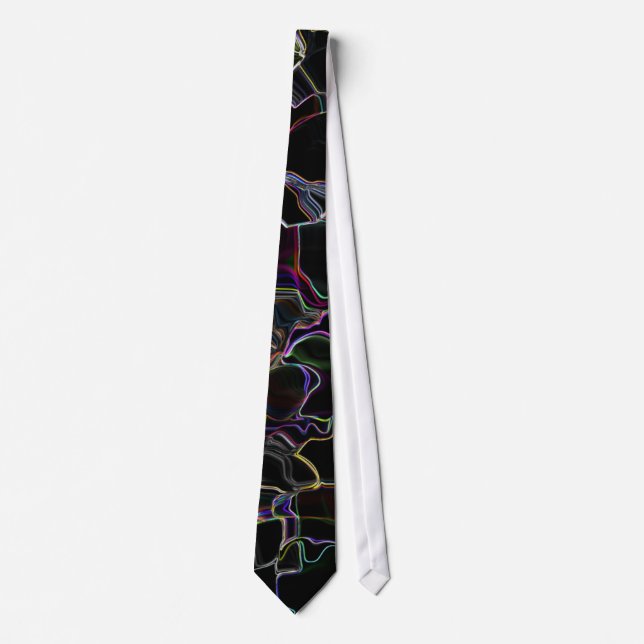 Black Tie with Colorful Patterns (Front)