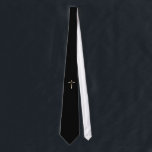 BLACK TIE WITH GOLDEN CROSS<br><div class="desc">Distinguished black tie with an intricate golden cross made with Ring of Fire total eclipse photography. Original images can be seen at totallyeclipsed2012.com</div>