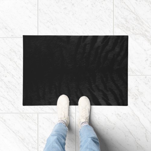 Black Tiger Skin Print Doormat