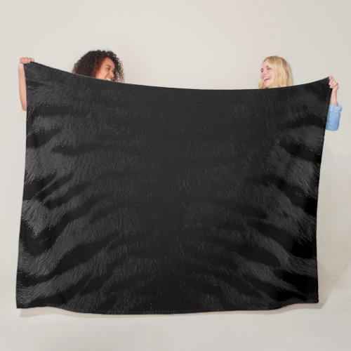 Black Tiger Skin Print New Fleece Blanket