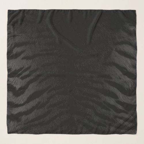 Black Tiger Skin Print New Scarf