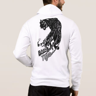 Black Tiger Vector Art with Black Tiger Text Hoodie