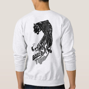 Black Tiger Vector Art with Black Tiger Text  Sweatshirt