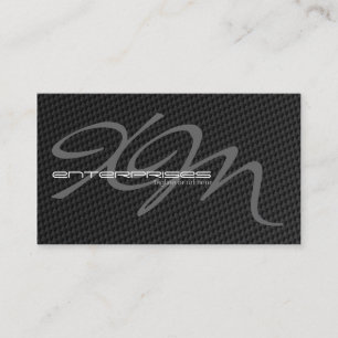 Black Tightly Woven Carbon Fiber Textured Business Card