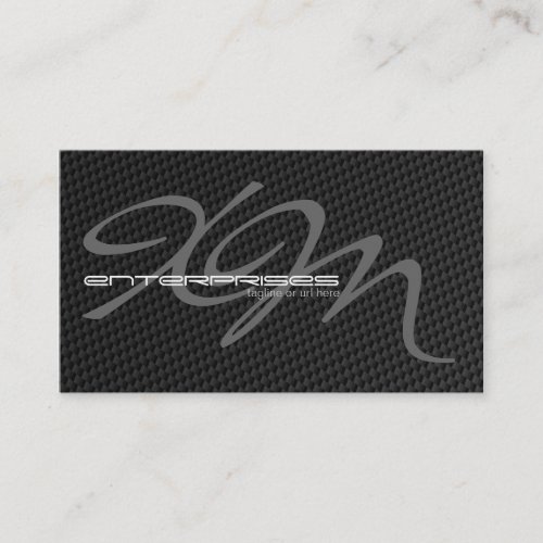 Black Tightly Woven Carbon Fiber Textured Business Card
